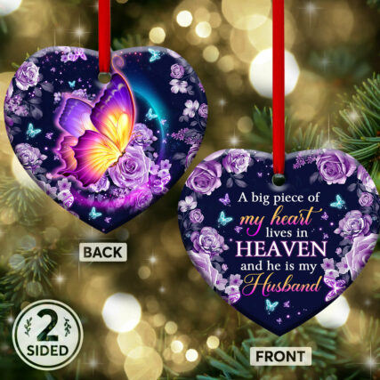 Butterfly A Big Piece Of My Heart Memorial - Heart Ornament - Owl Ohh - Owl Ohh