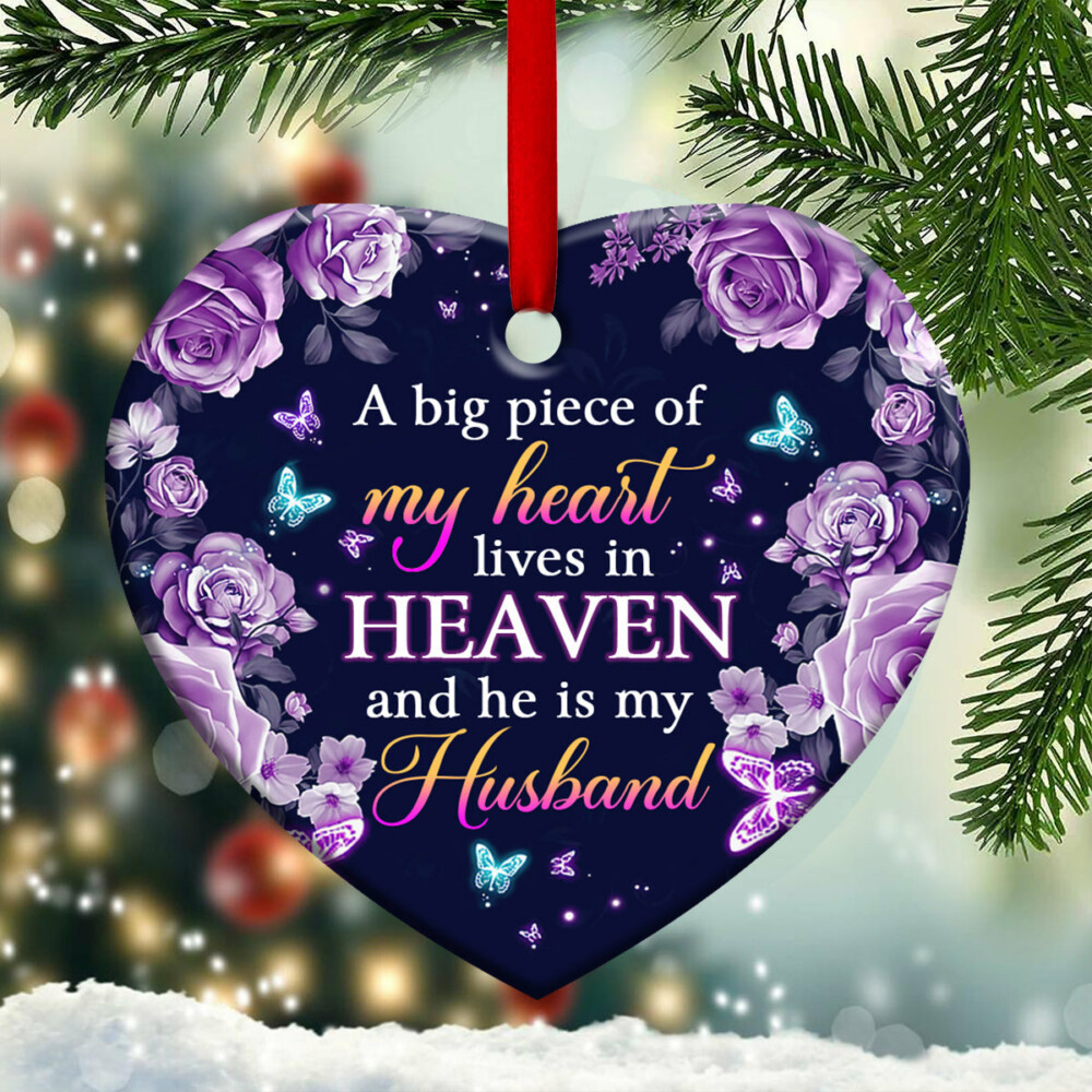 Butterfly A Big Piece Of My Heart Memorial - Heart Ornament - Owl Ohh - Owl Ohh
