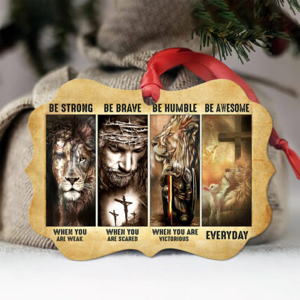 Lion Advices Of God - Horizontal Ornament - Owl Ohh - Owl Ohh