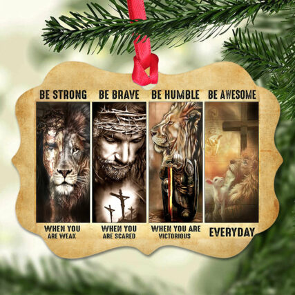 Lion Advices Of God - Horizontal Ornament - Owl Ohh - Owl Ohh