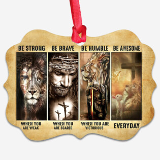 Lion Advices Of God - Horizontal Ornament - Owl Ohh - Owl Ohh