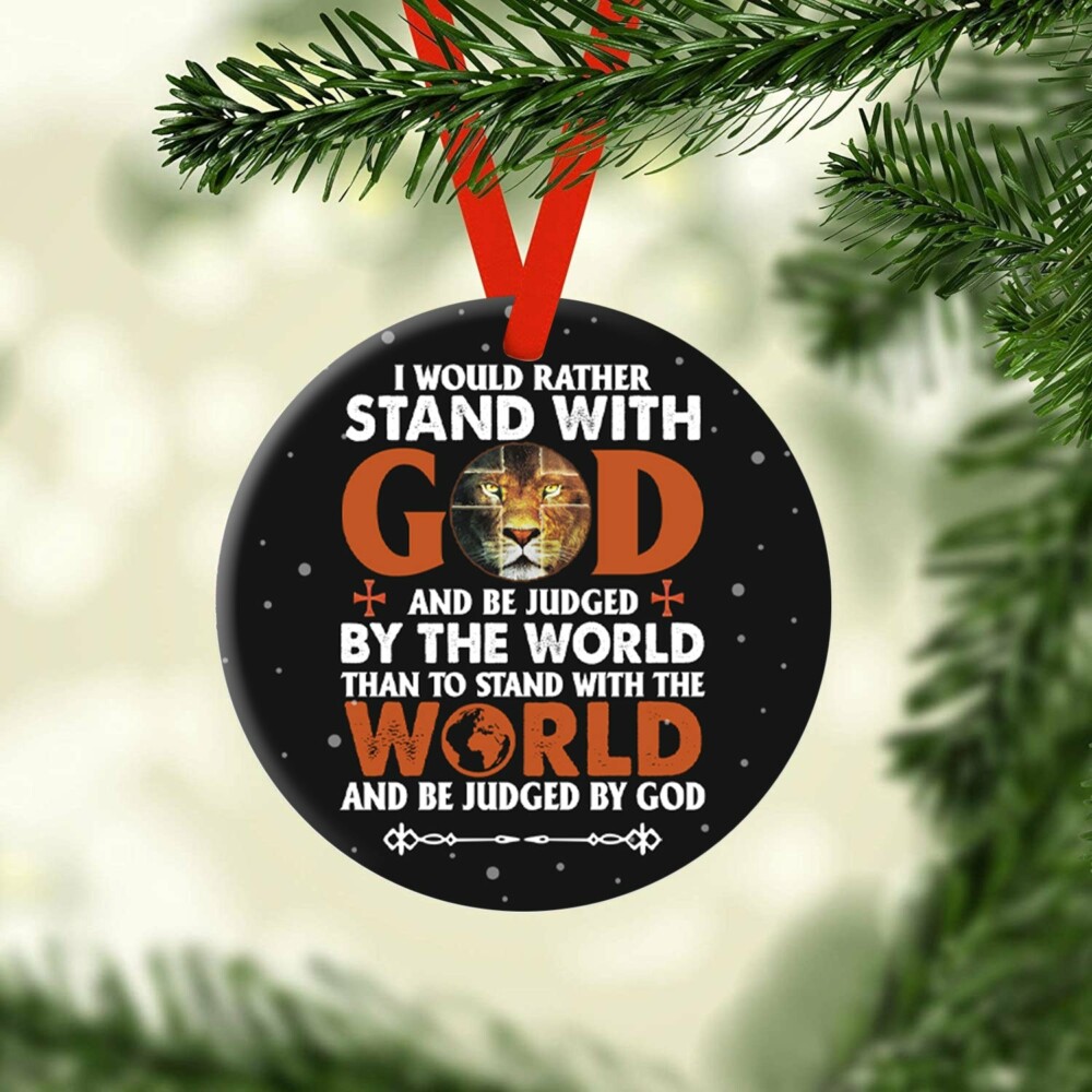 Lion Knight Stand With God - Circle Ornament - Owl Ohh - Owl Ohh