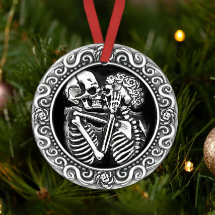 Skull Couple Metal So Cool - Circle Ornament - Owl Ohh - Owl Ohh