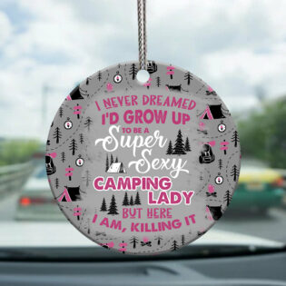 Camping Girl Colorful Style - Circle Ornament - Owl Ohh - Owl Ohh