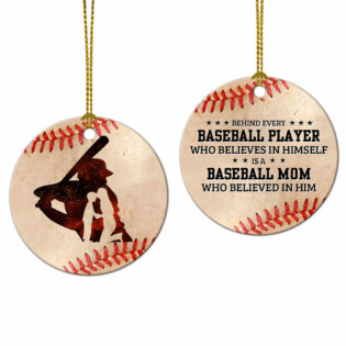 Baseball Mom Baseball Player - Circle Ornament - Owl Ohh - Owl Ohh