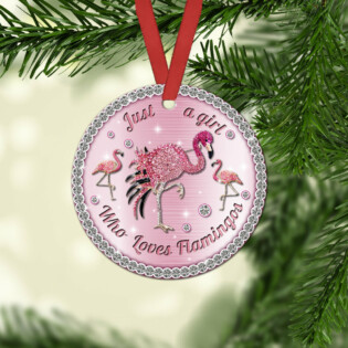 Flamingo Jewelry Flamingo Girls Love Flamingos - Circle Ornament - Owl Ohh - Owl Ohh