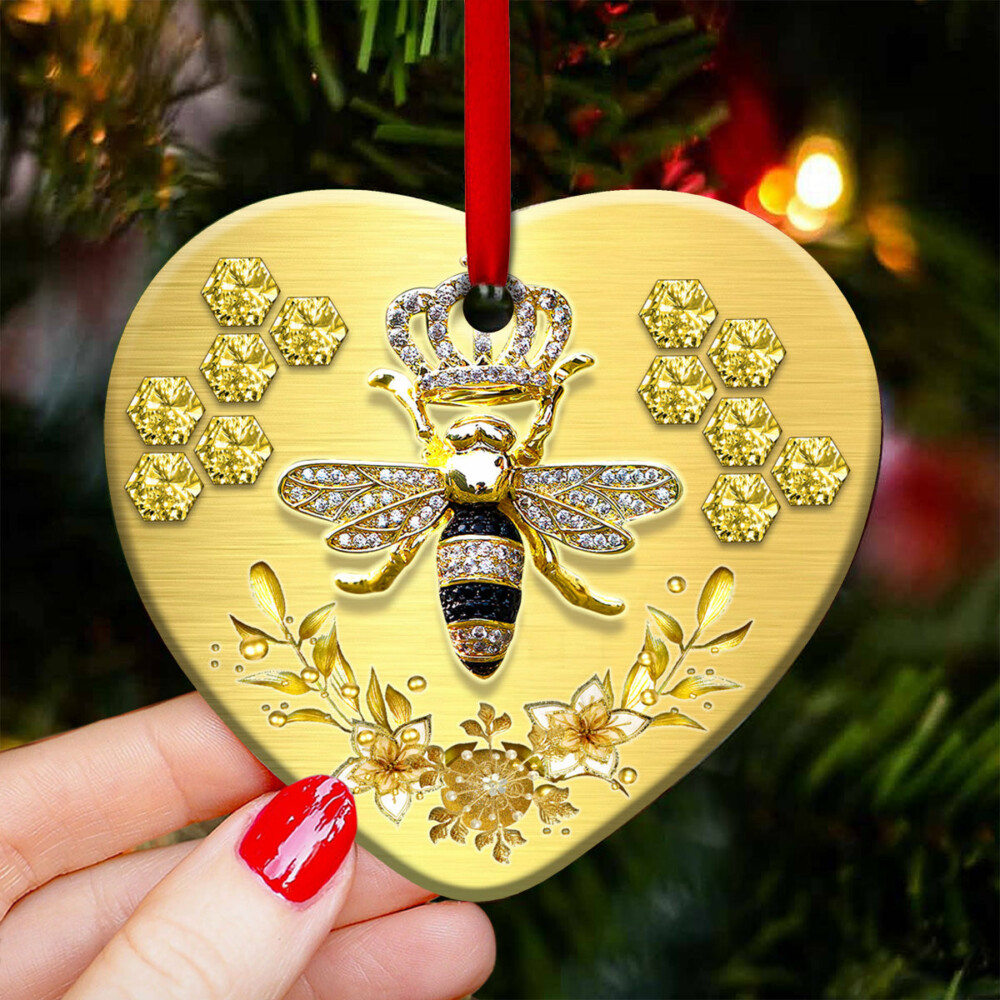 Bee Advice From A Queen Bee - Heart Ornament - Owl Ohh - Owl Ohh