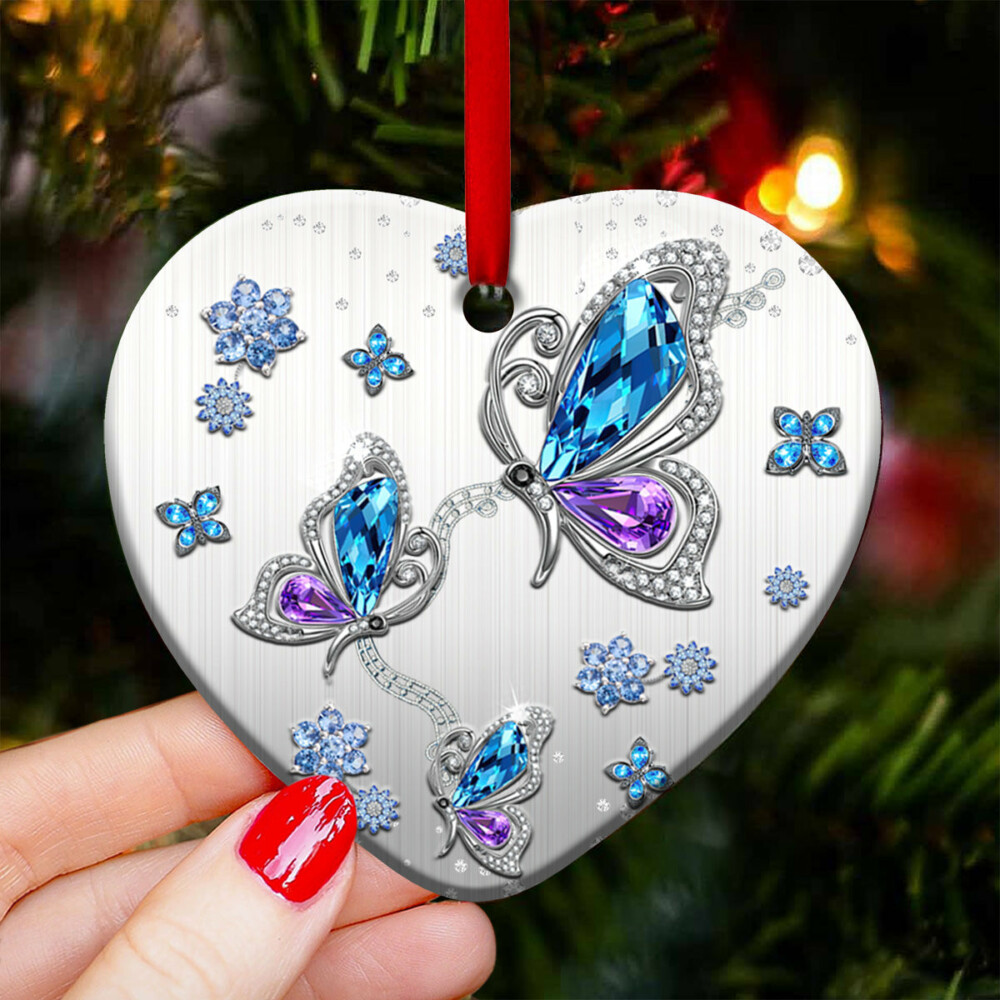 Butterfly Advice So Colorful - Heart Ornament - Owl Ohh - Owl Ohh