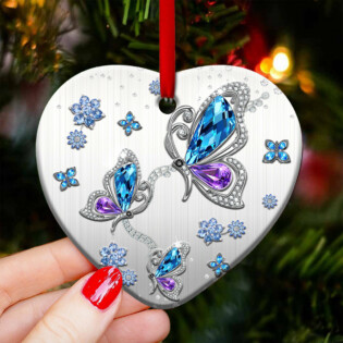 Butterfly Advice So Colorful - Heart Ornament - Owl Ohh - Owl Ohh