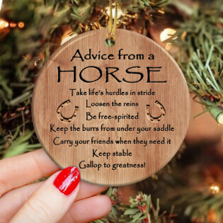 Horse Advice Keep Stable - Circle Ornament - Owl Ohh - Owl Ohh