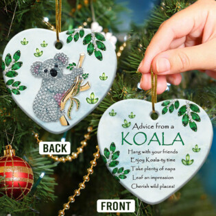 Koala Advice Leaf An Impression - Heart Ornament - Owl Ohh - Owl Ohh