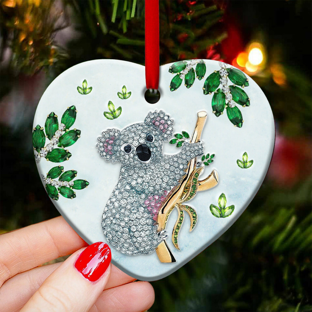 Koala Advice Leaf An Impression - Heart Ornament - Owl Ohh - Owl Ohh