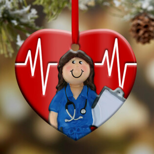 Nurse So Lovely Ceramic Style - Heart Ornament - Owl Ohh - Owl Ohh