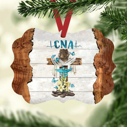 Nurse CNA Cross Style - Horizontal Ornament - Owl Ohh - Owl Ohh