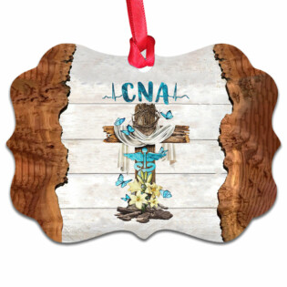 Nurse CNA Cross Style - Horizontal Ornament - Owl Ohh - Owl Ohh