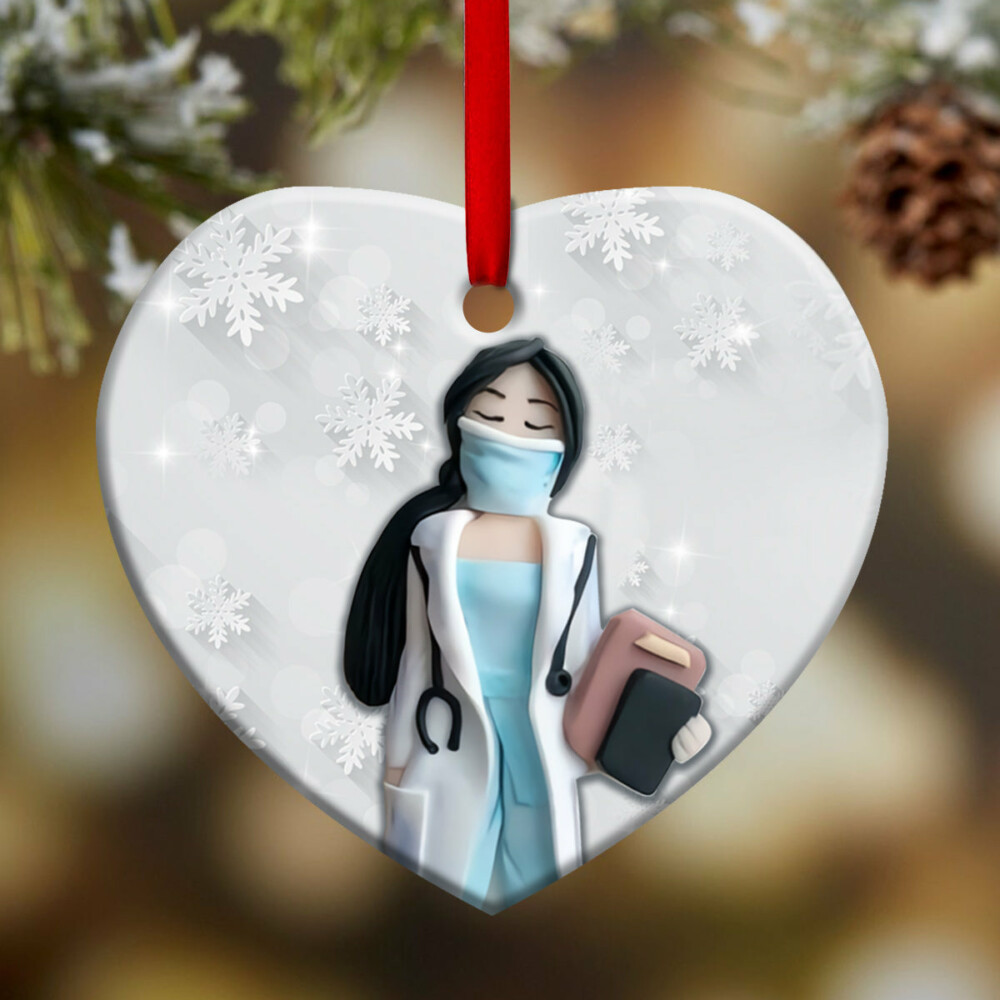 Nurse Clay Lover Style - Heart Ornament - Owl Ohh - Owl Ohh