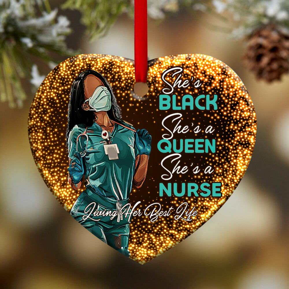 Nurse Living Her Best Life - Heart Ornament - Owl Ohh - Owl Ohh