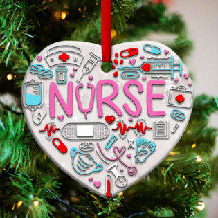 Nurse Life With Love - Heart Ornament - Owl Ohh - Owl Ohh