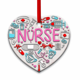 Nurse Life With Love - Heart Ornament - Owl Ohh - Owl Ohh