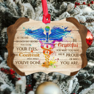 Nurse Be Grateful And Be Proud - Horizontal Ornament - Owl Ohh - Owl Ohh