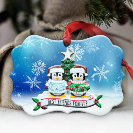 Penguin Lover Best Friends Forever Penguin - Horizontal Ornament - Owl Ohh - Owl Ohh