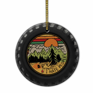 Campervan Tire I Hate People - Circle Ornament - Owl Ohh - Owl Ohh