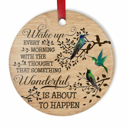 Cardinal Something Wonderful Is About To Happen - Circle Ornament - Owl Ohh - Owl Ohh