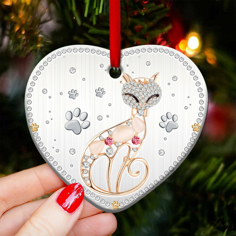 Cat Advice Be Frisky - Heart Ornament - Owl Ohh - Owl Ohh