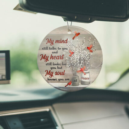 Cardinal My Mind Still Talk To You - Circle Ornament - Owl Ohh - Owl Ohh
