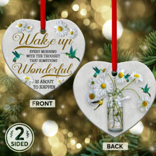 Flower Something Wonderful Is About To Happen - Heart Ornament - Owl Ohh - Owl Ohh