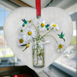 Flower Something Wonderful Is About To Happen - Heart Ornament - Owl Ohh - Owl Ohh