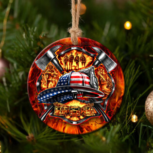 Firefighter Symbol Protect Life - Circle Ornament - Owl Ohh - Owl Ohh