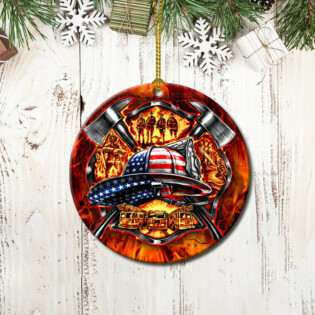 Firefighter Symbol Protect Life - Circle Ornament - Owl Ohh - Owl Ohh