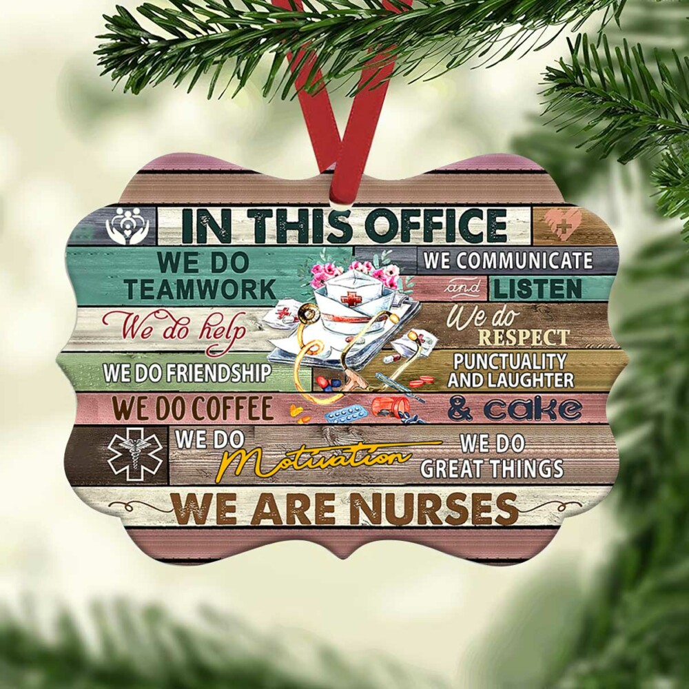 Nurse Rules In Office - Horizontal Ornament - Owl Ohh - Owl Ohh