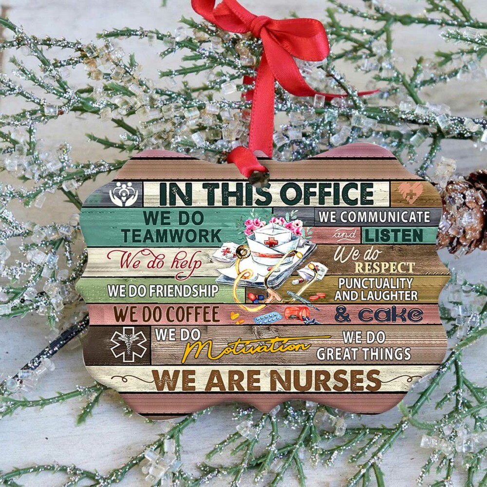 Nurse Rules In Office - Horizontal Ornament - Owl Ohh - Owl Ohh