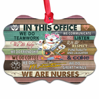 Nurse Rules In Office - Horizontal Ornament - Owl Ohh - Owl Ohh