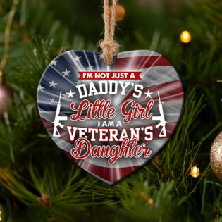 Veteran Daughter Little Girl - Heart Ornament - Owl Ohh - Owl Ohh