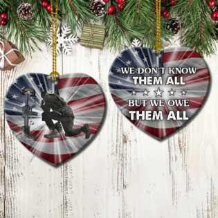 Veteran We Owe Them Veteran - Heart Ornament - Owl Ohh - Owl Ohh