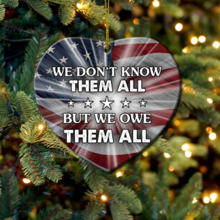 Veteran We Owe Them Veteran - Heart Ornament - Owl Ohh - Owl Ohh