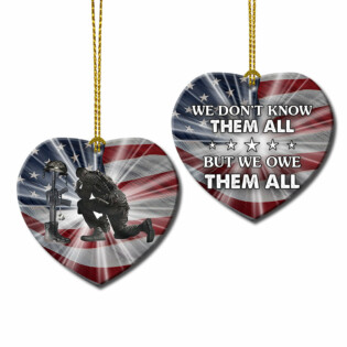 Veteran We Owe Them Veteran - Heart Ornament - Owl Ohh - Owl Ohh