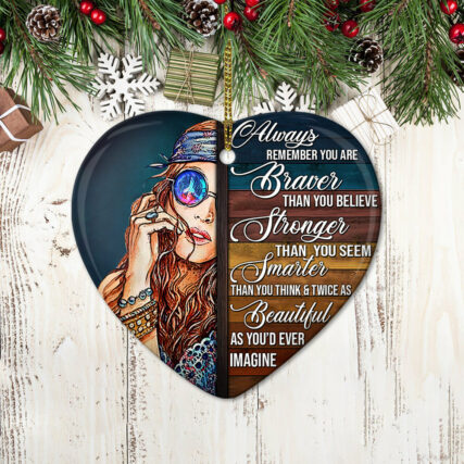 Hippie Girl You Are The Best - Heart Ornament - Owl Ohh - Owl Ohh