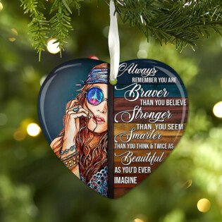 Hippie Girl You Are The Best - Heart Ornament - Owl Ohh - Owl Ohh
