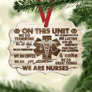 Nurse Wooden Style We Are Nurses - Horizontal Ornament - Owl Ohh - Owl Ohh