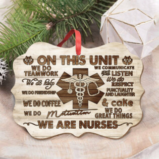 Nurse Wooden Style We Are Nurses - Horizontal Ornament - Owl Ohh - Owl Ohh
