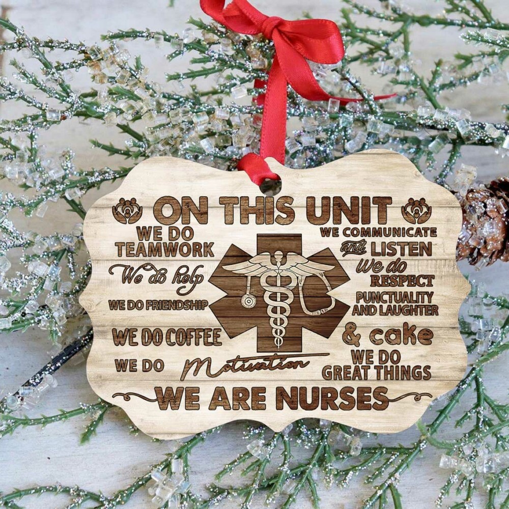 Nurse Wooden Style We Are Nurses - Horizontal Ornament - Owl Ohh - Owl Ohh