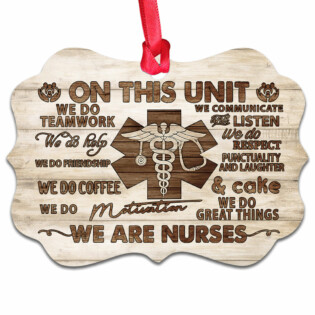 Nurse Wooden Style We Are Nurses - Horizontal Ornament - Owl Ohh - Owl Ohh