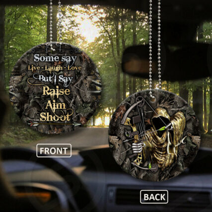 Hunting Passion Raise Aim Shoot - Circle Ornament - Owl Ohh - Owl Ohh