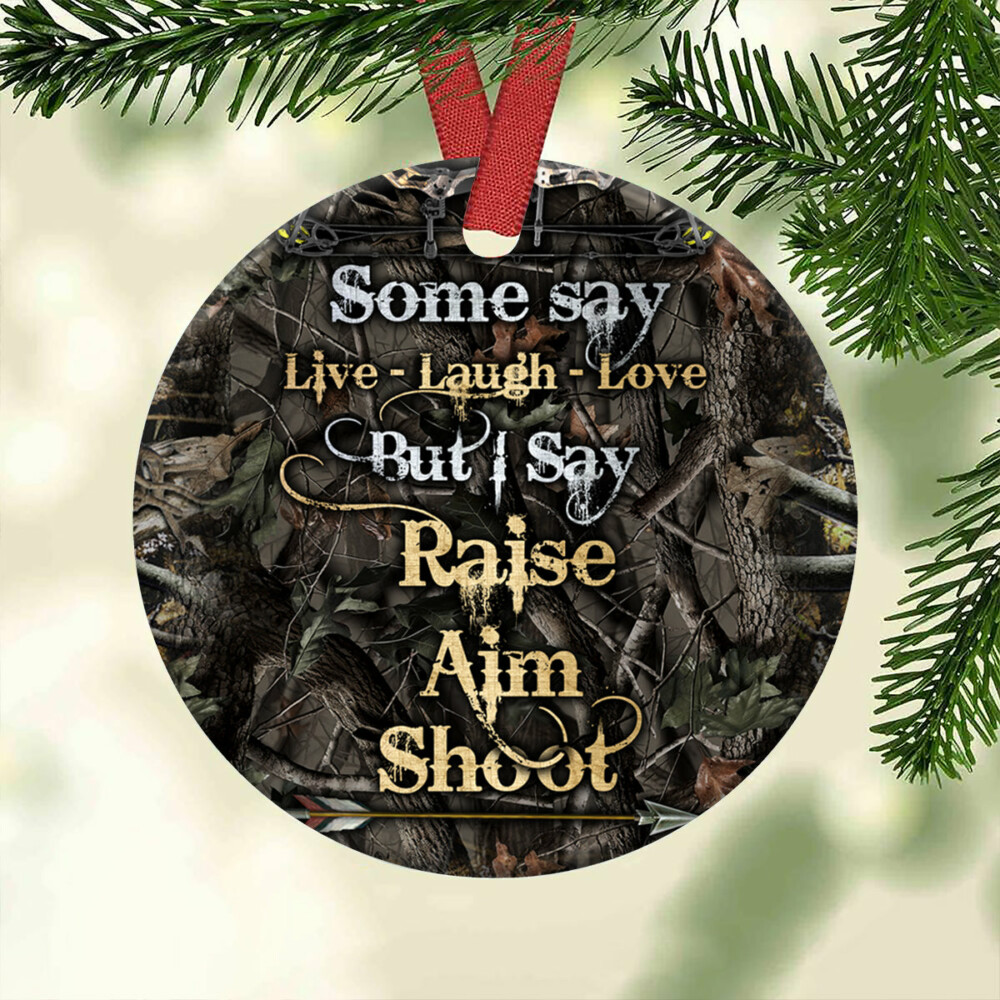 Hunting Passion Raise Aim Shoot - Circle Ornament - Owl Ohh - Owl Ohh