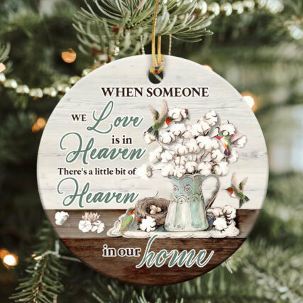 Hummingbird A Little Bit Of Heaven In Our Home - Circle Ornament - Owl Ohh - Owl Ohh