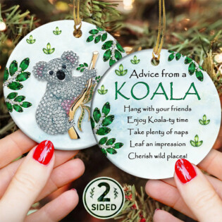 Koala Advice From A Koala - Circle Ornament - Owl Ohh - Owl Ohh